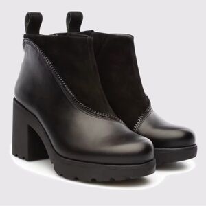 Camper Twins Black Block Heel Ankle Boots  Size 40/9.5M